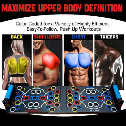 54-in-1 Multifunctional™ Push-Up Board with Handles and Rope Pull Professional Strength Training Equipment Foldable Portable Home Gym