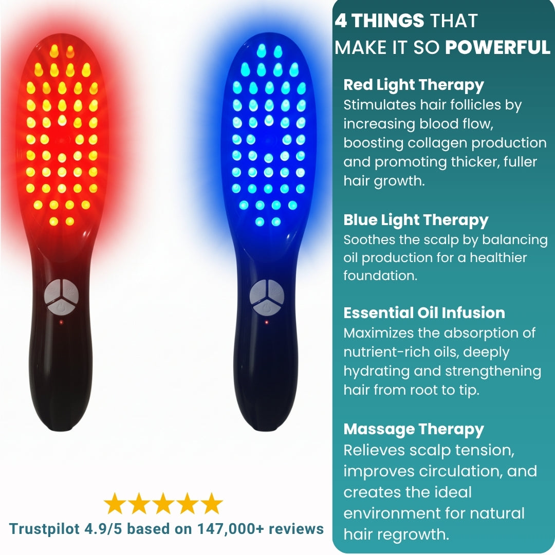 HairRenew™ - Hair LED Light Therapy Brush