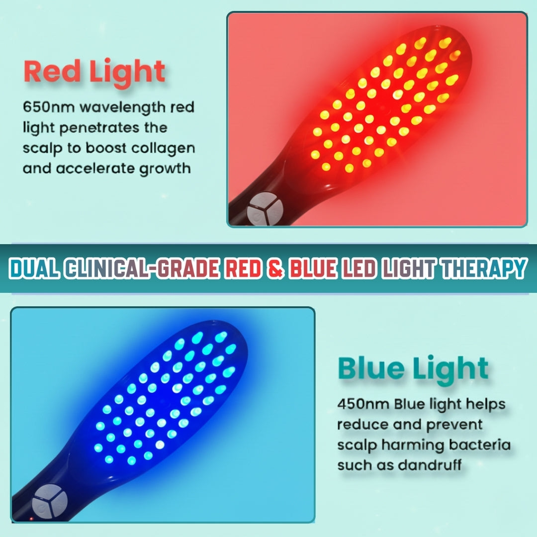 HairRenew™ LED Light Therapy Hair Brush