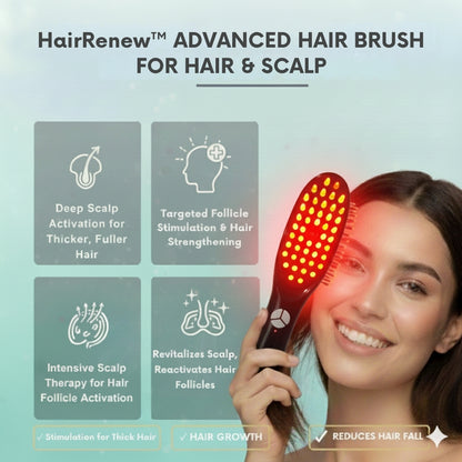 HairRenew™ - Hair LED Light Therapy Brush