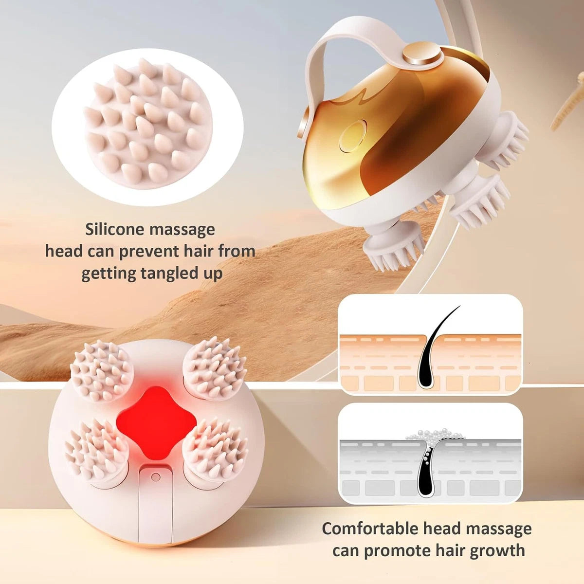Goldo™ – Scalp & Hair Growth Massager Electric