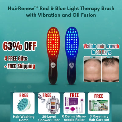 HairRenew™ - Hair LED Light Therapy Brush