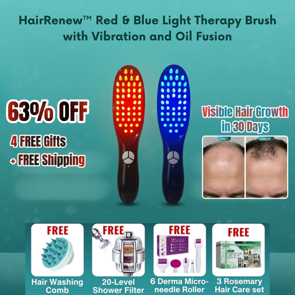 HairRenew™ - Hair LED Light Therapy Brush